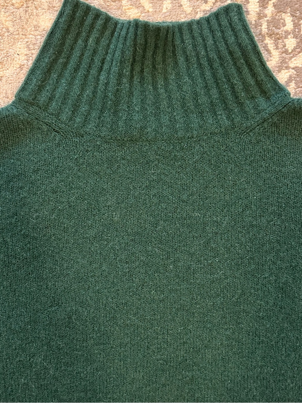& other stories oversized wool blend sweater, pine green, s - Picture 3 of 9